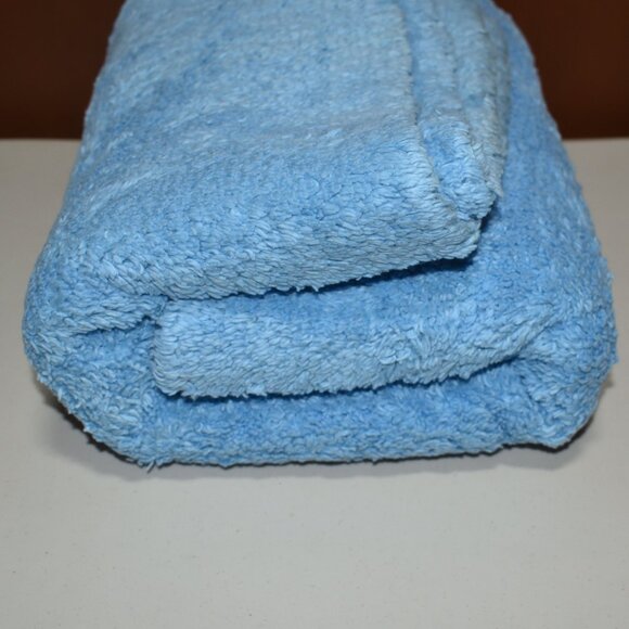 Vintage NWD Russell-Lacey Loop-n-Tuft Reversible Rug New Blue Cush 27" x 48" - Picture 4 of 9